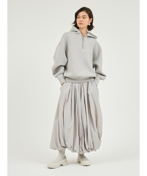 emmi(エミ)の「ダンボールフーディ×スカートセット(ワンピース・レディース・ホワイト/ライトグレー/ブラック・0/1)」の3枚目の写真