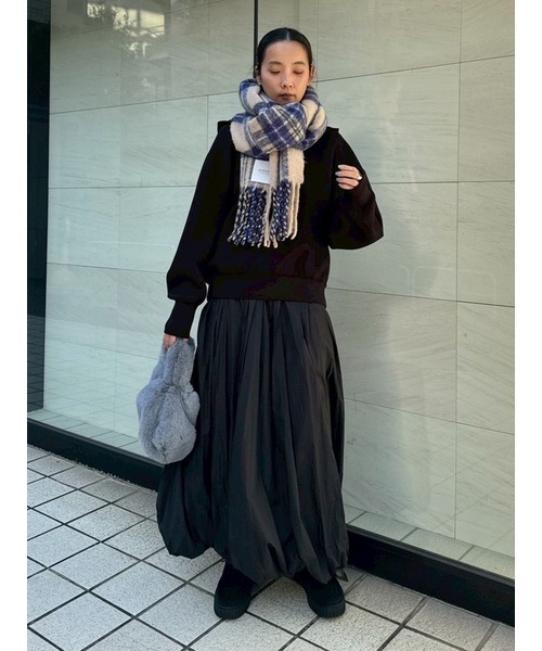 emmi(エミ)の「ダンボールフーディ×スカートセット(ワンピース・レディース・ホワイト/ライトグレー/ブラック・0/1)」の8枚目の写真