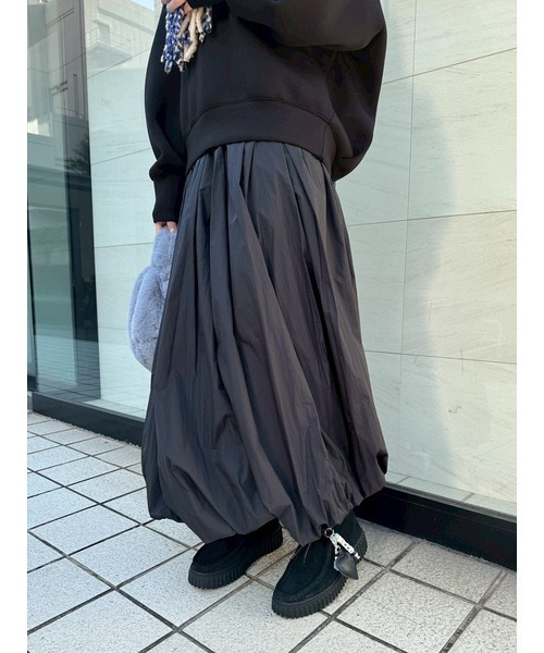 emmi(エミ)の「ダンボールフーディ×スカートセット(ワンピース・レディース・ホワイト/ライトグレー/ブラック・0/1)」の12枚目の写真