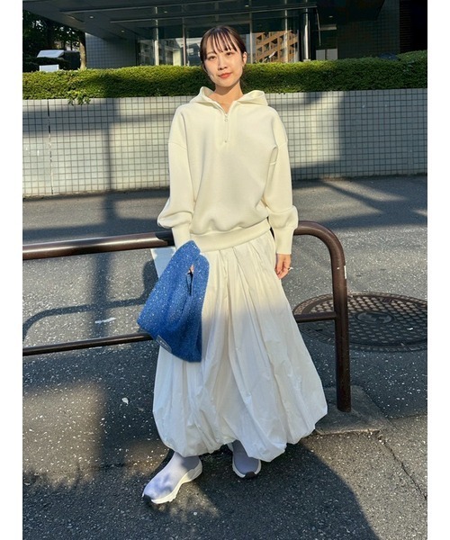 emmi(エミ)の「ダンボールフーディ×スカートセット(ワンピース・レディース・ホワイト/ライトグレー/ブラック・0/1)」の15枚目の写真