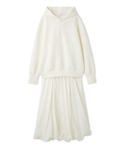 emmi(エミ)の「ダンボールフーディ×スカートセット(ワンピース・レディース・ホワイト/ライトグレー/ブラック・0/1)」の18枚目の写真