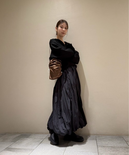 emmi(エミ)の「ダンボールフーディ×スカートセット(ワンピース・レディース・ホワイト/ライトグレー/ブラック・0/1)」の6枚目の写真