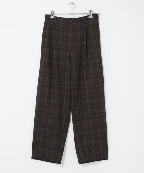 SENSE OF PLACE by URBAN RESEARCH（センスオブプレイスバイアーバンリサーチ）の「チェックバレルレッグワイドパンツ（その他パンツ・メンズ・ネイビー/ブラウン・MEDIUM/LARGE）」の11枚目の写真