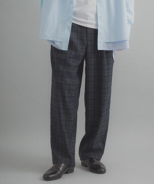 SENSE OF PLACE by URBAN RESEARCH（センスオブプレイスバイアーバンリサーチ）の「チェックバレルレッグワイドパンツ（その他パンツ・メンズ・ネイビー/ブラウン・MEDIUM/LARGE）」の7枚目の写真