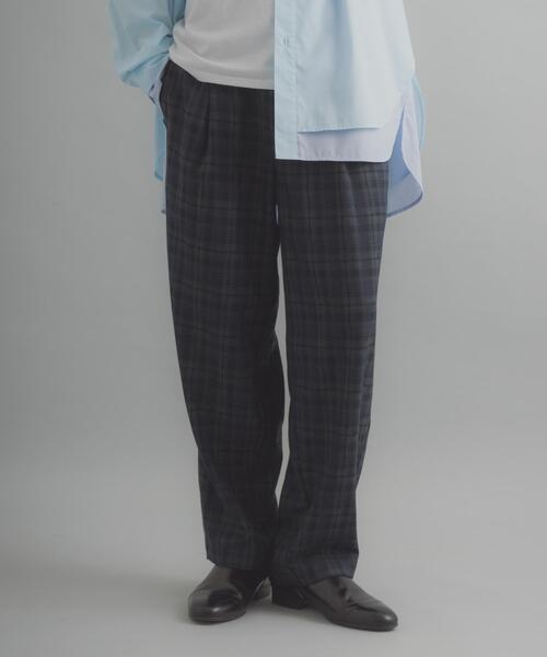 SENSE OF PLACE by URBAN RESEARCH（センスオブプレイスバイアーバンリサーチ）の「チェックバレルレッグワイドパンツ（その他パンツ・メンズ・ネイビー/ブラウン・MEDIUM/LARGE）」の11枚目の写真