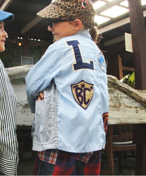 DENIM DUNGAREE(デニムダンガリー)の「Patch B Cap(キャップ・キッズ・ベージュ・MEDIUM)」の1枚目の写真