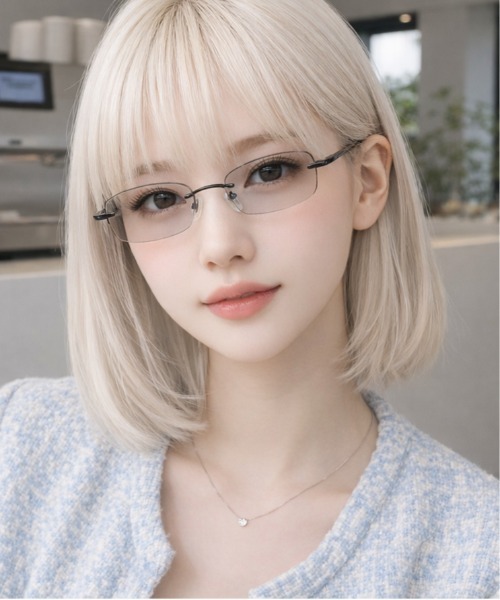 Sp】スクエアリムレス カラーレンズサングラス（サングラス