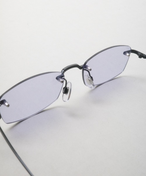 Sp】スクエアリムレス カラーレンズサングラス（サングラス