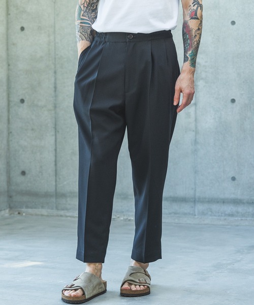 MR.OLIVE（ミスターオリーブ）の「POLYESTER HEMP  / RELAX TAPERED EASY PANT /M261117（スラックス・メンズ・ブラック/オリーブ・SMALL/MEDIUM/LARGE）」の4枚目の写真