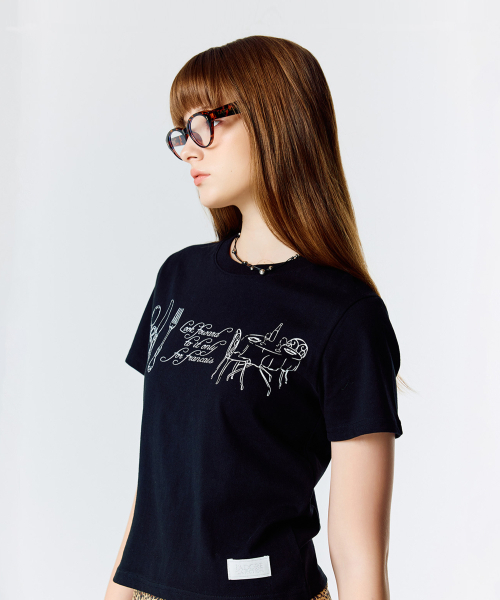 LARTIGENT(ラーティゼン)の「L15 PARTY T-SHIRT(BLACK)(Tシャツ/カットソー・レディース・その他・FREE)」の4枚目の写真
