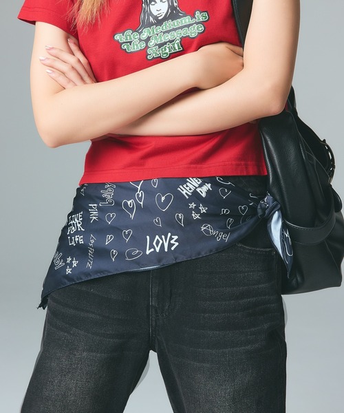 GRAFFITI SCARF（バンダナ/スカーフ）｜X-girl（エックスガール）の