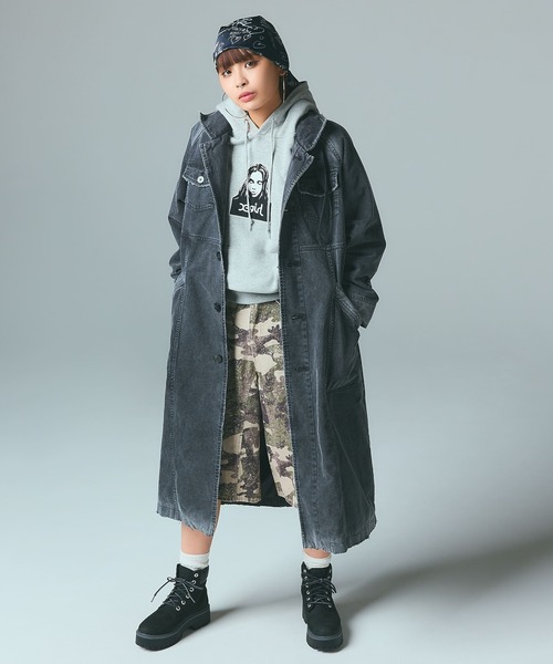 X-girl（エックスガール）の「GRAFFITI SCARF（バンダナ/スカーフ・レディース・ブラック/ホワイト・ONE SIZE）」の19枚目の写真