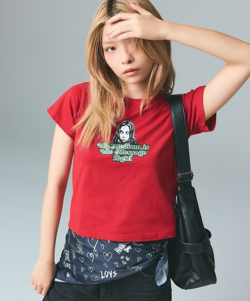 X-girl（エックスガール）の「GRAFFITI SCARF（バンダナ/スカーフ・レディース・ブラック/ホワイト・ONE SIZE）」の10枚目の写真