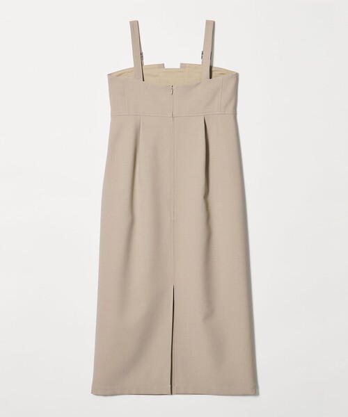 EMMEL REFINES（エメルリファインズ）の「＜EMMEL REFINES＞EM タックジャンパースカート（ジャンパースカート・レディース・ブラック/ベージュ・M/S）」の3枚目の写真