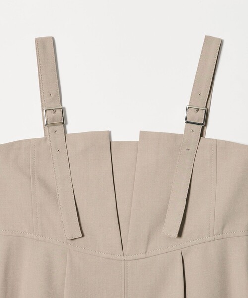 EMMEL REFINES（エメルリファインズ）の「＜EMMEL REFINES＞EM タックジャンパースカート（ジャンパースカート・レディース・ブラック/ベージュ・M/S）」の4枚目の写真