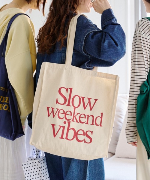 CIAOPANIC TYPY（チャオパニックティピー）の「:カラバリ豊富！A4サイズ収納可能！アソートロゴBAG（トートバッグ・レディース・グリーン/ピンク/ホワイト/ブラウン/ネイビー/オフホワイト・ONE SIZE）」の3枚目の写真