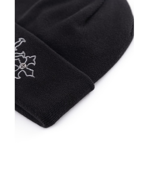 UNKNOWN LONDON（アンノウン・ロンドン）の「ビーニー｜Dagger Cross Embroidery Beanie｜Unknown London（ニットキャップ/ビーニー・メンズ・ブラック・FREE）」の6枚目の写真