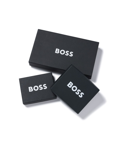 BOSS（ボス）の「グレインレザー ウォレット メタリック レタリング