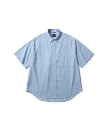 MOIF（モイフ）の「[SS25] ユニフォームハーフシャツ / ブリーチインディゴ（シャツ/ブラウス）」