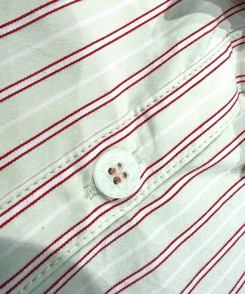 Q（キュー）の「マルチストライプリブドッキングシャツ（シャツ/ブラウス・レディース・グレイッシュブルー/ナチュラル・MEDIUM）」の22枚目の写真