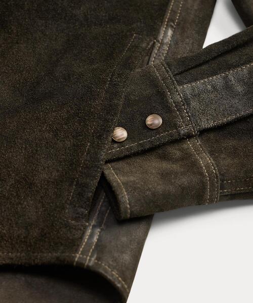 RRL(ダブル アール エル)の「スエード ウエスタン シャツ ジャケット(その他アウター・メンズ・ブラック系1・S/XS/XL/L/M)」の5枚目の写真