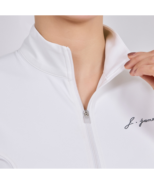 J.JANE(ジェイジェーン)の「メッシュスリーブクロップジャケット(ホワイト)(ジャージ・レディース・その他・S/XS)」の4枚目の写真