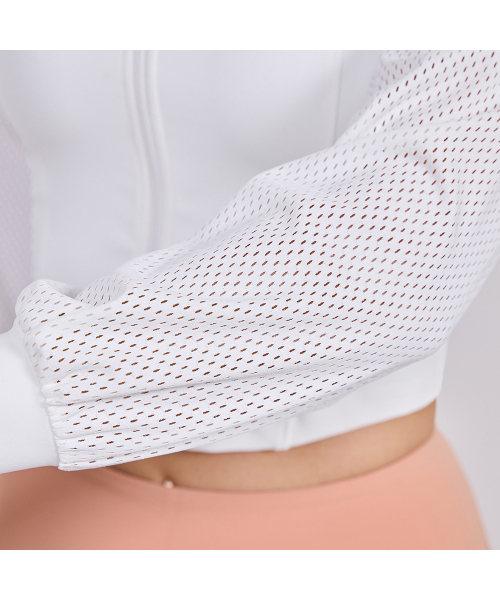 J.JANE(ジェイジェーン)の「メッシュスリーブクロップジャケット(ホワイト)(ジャージ・レディース・その他・S/XS)」の6枚目の写真