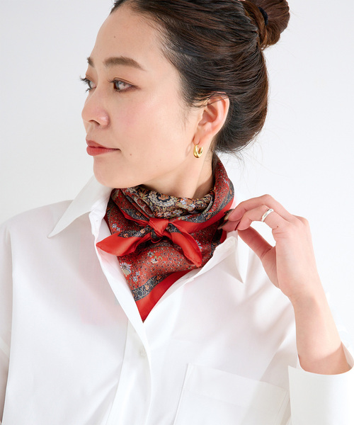 Simplicite(サンプリシテ)の「スカーフ 5(ストール/ショール・レディース・ブラック/ピンク/レッド系その他/レッド/ベージュ/イエロー・FREE)」の6枚目の写真