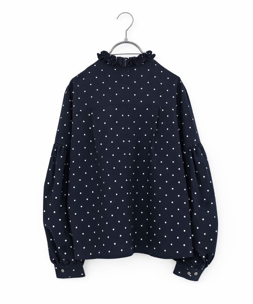 Marilyn Moon(マリリンムーン)の「tuck frill volume sleeve blouse(シャツ/ブラウス・レディース・アイボリー/ネイビー/ミント/ホワイト・FREE)」の4枚目の写真