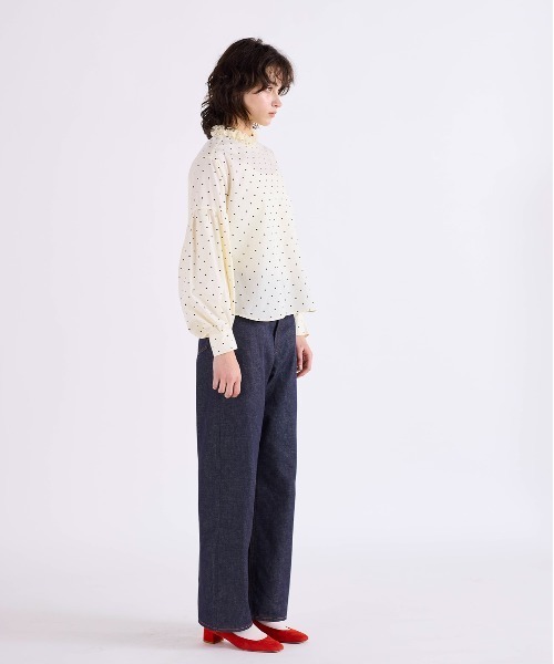Marilyn Moon(マリリンムーン)の「tuck frill volume sleeve blouse(シャツ/ブラウス・レディース・アイボリー/ネイビー/ミント/ホワイト・FREE)」の11枚目の写真