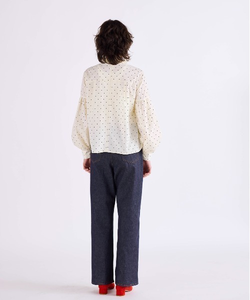 Marilyn Moon(マリリンムーン)の「tuck frill volume sleeve blouse(シャツ/ブラウス・レディース・アイボリー/ネイビー/ミント/ホワイト・FREE)」の12枚目の写真