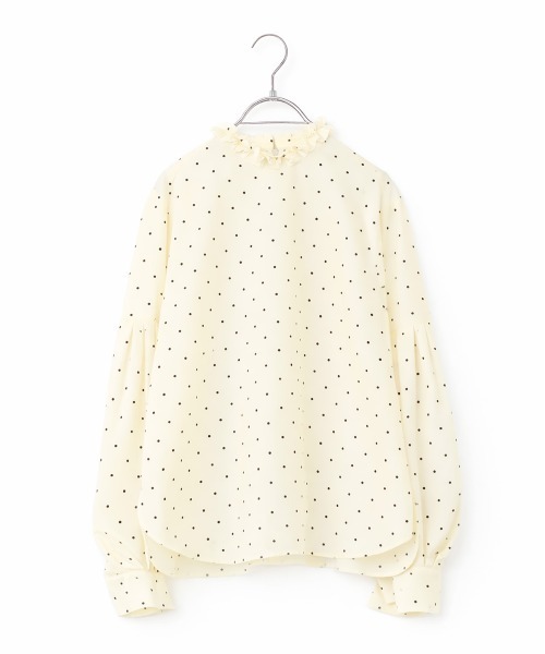 Marilyn Moon(マリリンムーン)の「tuck frill volume sleeve blouse(シャツ/ブラウス・レディース・アイボリー/ネイビー/ミント/ホワイト・FREE)」の19枚目の写真