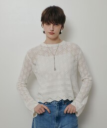allureville | レースニットプルオーバー(ニット/セーター)
