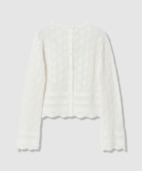 allureville（アルアバイル）の「レースニットプルオーバー（ニット/セーター・レディース・オフホワイト/ブラック・2）」の9枚目の写真