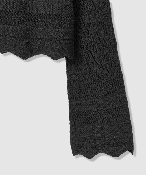 allureville（アルアバイル）の「レースニットプルオーバー（ニット/セーター・レディース・オフホワイト/ブラック・2）」の14枚目の写真