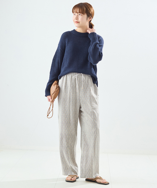 journal standard L'essage（ジャーナルスタンダードレサージュ）の「《追加》【WEB限定カラーあり】DEVEAUX GOLDラメモノトーンイージーパンツ（その他パンツ・レディース・ブラック/ブラック系その他/ホワイト系その他/アイボリー・FREE）」の18枚目の写真