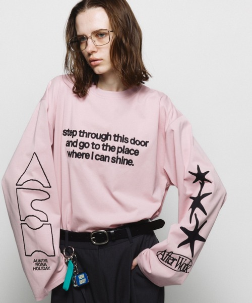 Auntie Rosa Holiday（アンティローザホリデー）の「オーバーサイズロンT/AfterWork（Tシャツ/カットソー・レディース・オフホワイト/ピンク・FREE）」の18枚目の写真