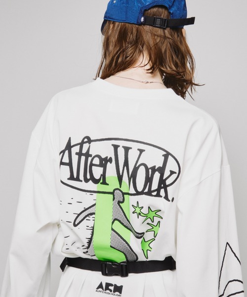 Auntie Rosa Holiday（アンティローザホリデー）の「オーバーサイズロンT/AfterWork（Tシャツ/カットソー・レディース・オフホワイト/ピンク・FREE）」の14枚目の写真