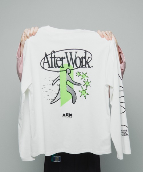 Auntie Rosa Holiday（アンティローザホリデー）の「オーバーサイズロンT/AfterWork（Tシャツ/カットソー・レディース・オフホワイト/ピンク・FREE）」の16枚目の写真