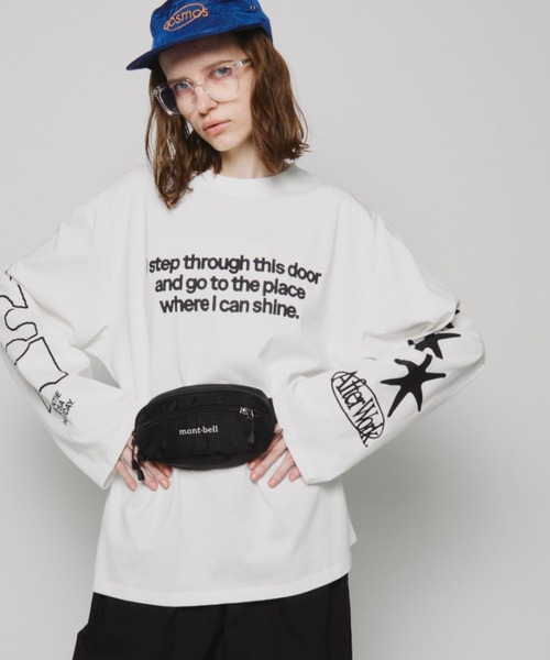 Auntie Rosa Holiday（アンティローザホリデー）の「オーバーサイズロンT/AfterWork（Tシャツ/カットソー・レディース・オフホワイト/ピンク・FREE）」の4枚目の写真