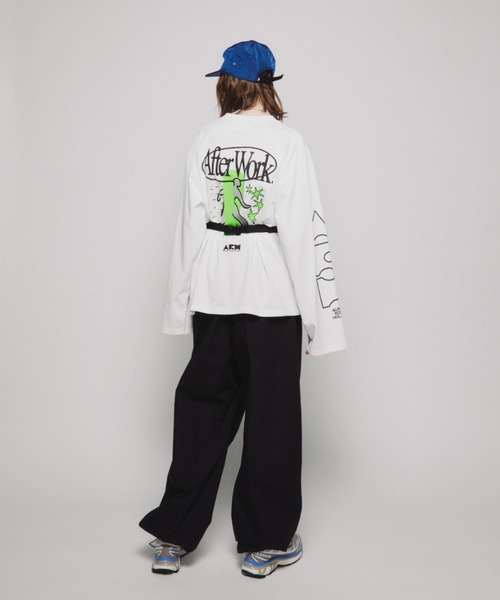 Auntie Rosa Holiday（アンティローザホリデー）の「オーバーサイズロンT/AfterWork（Tシャツ/カットソー・レディース・オフホワイト/ピンク・FREE）」の11枚目の写真