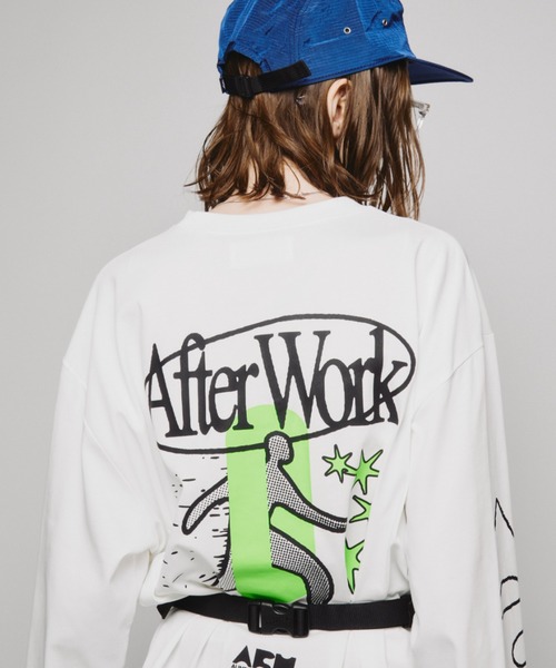 Auntie Rosa Holiday（アンティローザホリデー）の「オーバーサイズロンT/AfterWork（Tシャツ/カットソー・レディース・オフホワイト/ピンク・FREE）」の13枚目の写真