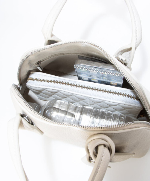 cache cache(カシュ カシュ)の「カシュカシュ cachecache / ポーチ付きシェル型ボストン(ボストンバッグ・レディース・ブラック/アイボリー/レオパード・FREE)」の10枚目の写真