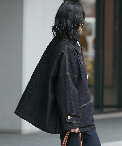 Mackintosh（マッキントッシュ）の「別注【MACKINTOSH/マッキントッシュ】HUMBIE DENIM JACKET MB：コート（ステンカラーコート・レディース・ネイビー・10/8/6）」の18枚目の写真