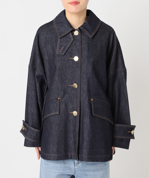 Mackintosh（マッキントッシュ）の「別注【MACKINTOSH/マッキントッシュ】HUMBIE DENIM JACKET MB：コート（ステンカラーコート・レディース・ネイビー・10/8/6）」の16枚目の写真