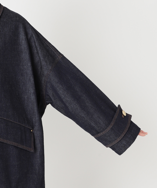 Mackintosh（マッキントッシュ）の「別注【MACKINTOSH/マッキントッシュ】HUMBIE DENIM JACKET MB：コート（ステンカラーコート・レディース・ネイビー・10/8/6）」の12枚目の写真