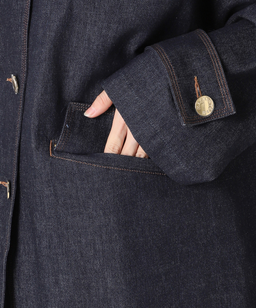 Mackintosh（マッキントッシュ）の「別注【MACKINTOSH/マッキントッシュ】HUMBIE DENIM JACKET MB：コート（ステンカラーコート・レディース・ネイビー・10/8/6）」の10枚目の写真