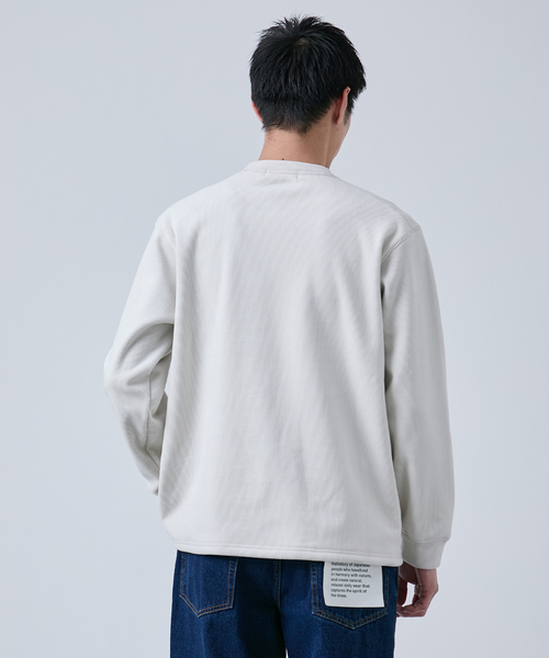B.C STOCK(ベーセーストック)の「《追加》THERMO TEC コーデュロイプルオーバー(Tシャツ/カットソー・メンズ・アイボリー/ブラック/ベージュ・LARGE/MEDIUM)」の11枚目の写真