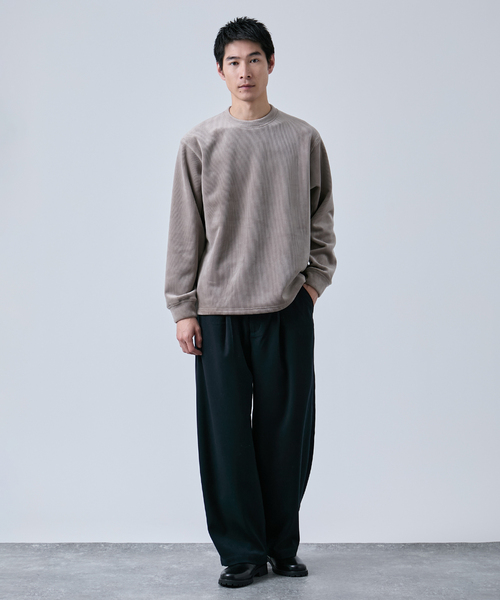 B.C STOCK(ベーセーストック)の「《追加》THERMO TEC コーデュロイプルオーバー(Tシャツ/カットソー・メンズ・アイボリー/ブラック/ベージュ・LARGE/MEDIUM)」の16枚目の写真