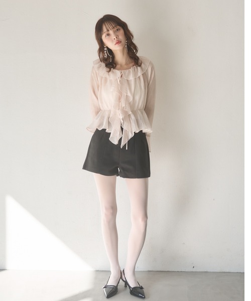 Nadana（ナダナ）の「ベルト付きショートパンツ（その他パンツ・レディース・チャコールグレー/ブラック/ブラウン・SMALL/MEDIUM）」の4枚目の写真